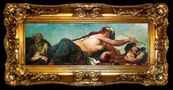 framed  Eugene Delacroix Justice, ta009-2
